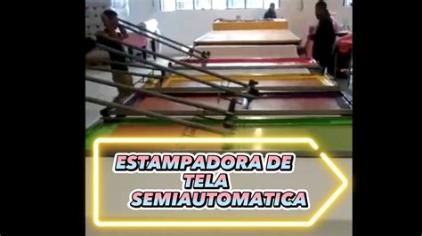 Estampadora Semiautomática Para Rollo De Tela Youtube