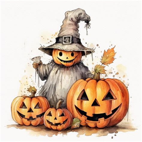 Premium AI Image | Ghastly Halloween witch flying on broomstick