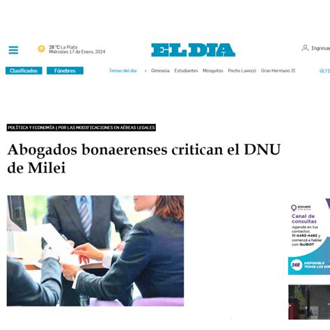 Infocielo Fuerte Planteo De Los Abogados Bonaerenses Contra El Dnu Y