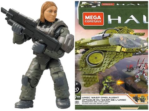 Mega Construx Halo Unsc Wasp Onslaught Unsc Marine Female Figure