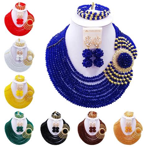 Aczuv African Wedding Beads Jewelry Set 10c Dbph001 Jewelry Sets