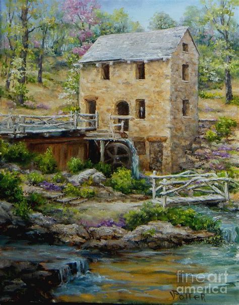 The Old Mill In Spring Painting By Virginia Potter Fine Art America