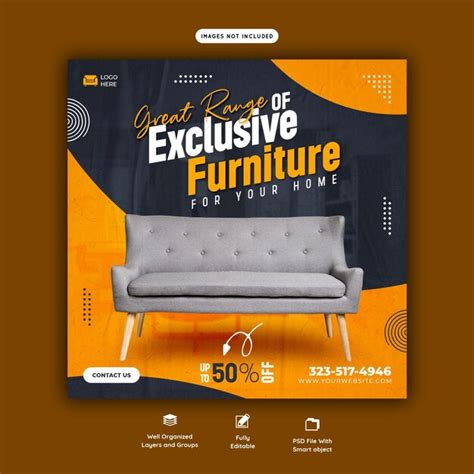 Premium Psd Furniture Sale Social Media Banner Template