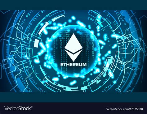 Ethereum abstract technology background Royalty Free Vector