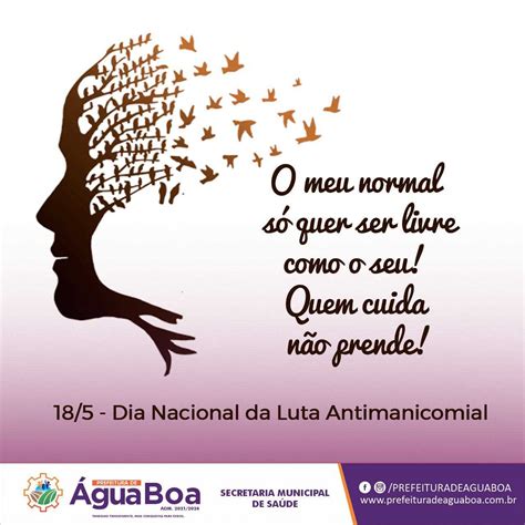 Água Boa Prefeitura Municipal Dia Nacional da Luta Antimanicomial