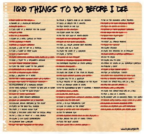 My 100 Dreams Bucket List