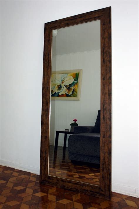 Espelho Grande Moldura De Madeira Laminado Imbuia R 560 00 Em