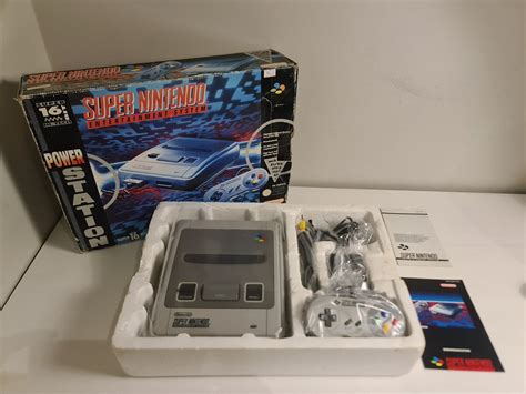 Nintendo Snes Small Box 16 Bit Power Station Pack Rare Inlay