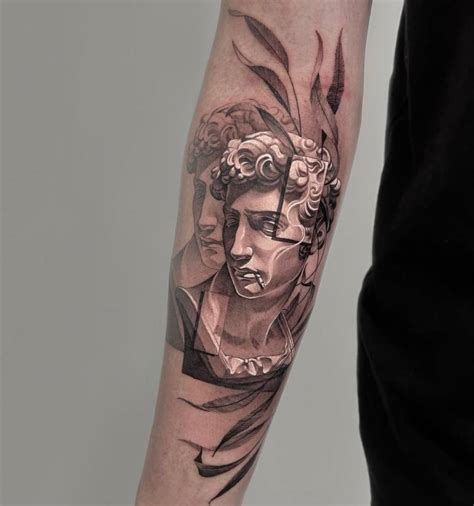 Smoking Apollo Tattooed On The Inner Forearm