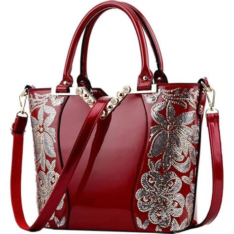 Sacs Port S Main Femme Mode Cuir Verni Pu Cuir Sacs Port S Paule Sacs