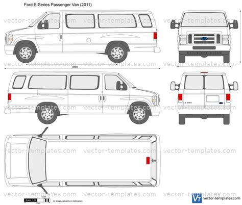 Templates - Cars - Ford - Ford E-Series Passenger Van