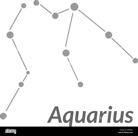 The Water Bearer Aquarius Sing Star Constellation Vector Element Age