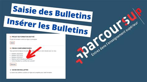 Comment Remplir Ses Notes Et Ins Rer Les Bulletins Parcoursup Youtube