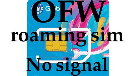 Paano Magkaroon Ng Signal Ang Roaming Sim Qatar Ofw Roaming Sim YouTube