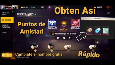 CÓMO OBTENER PUNTOS DE AMISTAD EN DÚO DINÁMICO FREE FIRE MÁS RAPIDO Y