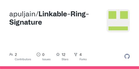 Github Apuljainlinkable Ring Signature