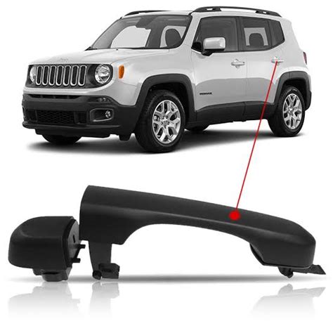 MAÇANETA EXTERNA PORTA JEEP RENEGADE 2015 A 2019 DIANTEIRA LE SEM FURO