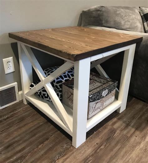 Rustic X End Table Ana White