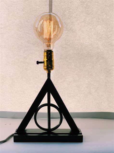 Wooden Lamp Deathly Relics Harry Potter Etsy