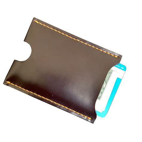 Minimalist Card Wallet Handmade Slim Leather Wallet Card Holder Front Pocket