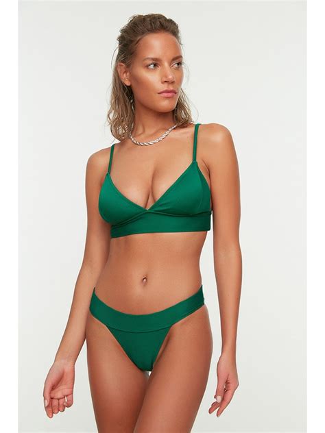 trendyol Figi bikini w kolorze zielonym najlepsze wyprzedaże w limango