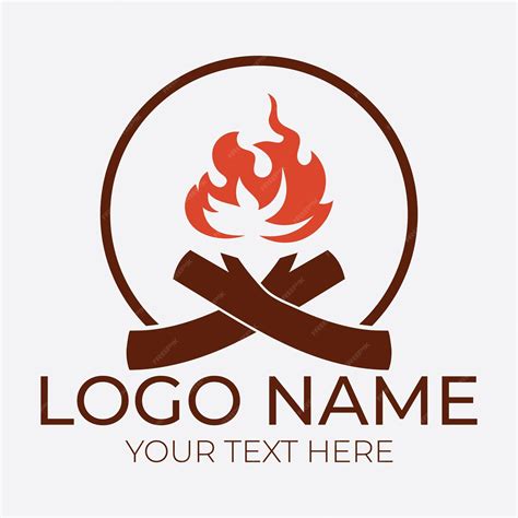 premium vector bonfire logo design template illustration