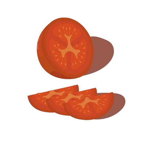 Premium Vector Sliced Tomato