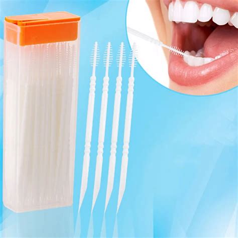 Pcs Pack Way Oral Dental Tooth Pick Plastic Interdental Brush