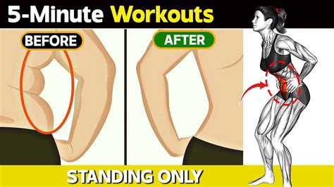 5 Min STANDING ABS Workout Lose UPPER BELLY And LOWER BELLY Fat In 1