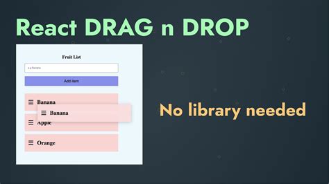 React Drag And Drop Sort List Youtube