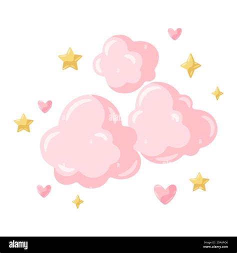 Ilustración De Nubes Rosadas Imagen Vector De Stock Alamy