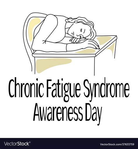 Chronic Fatigue Syndrome Awareness Day Schematic Vector Image