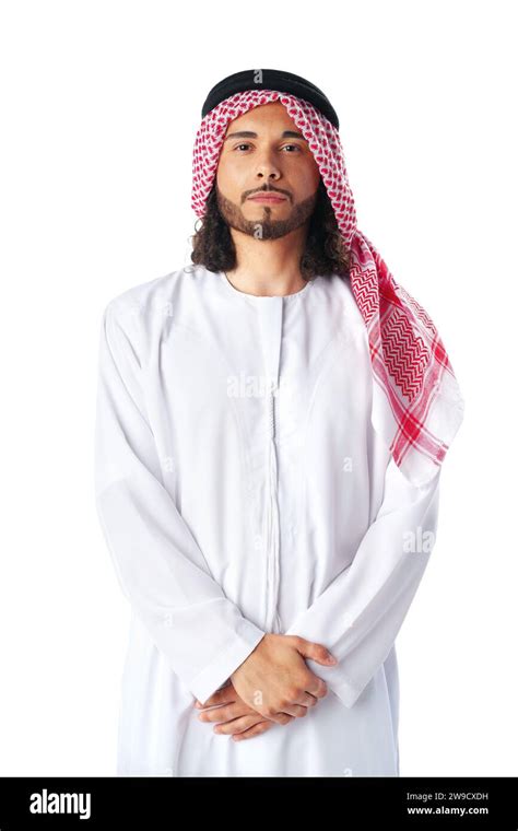 Portrait Of A Young Arab Man Wearing Middle Eastern Traditional Dress