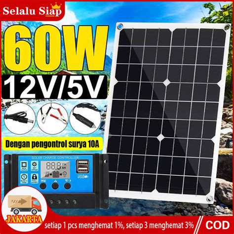 Dalam Stok Dikirim Dari Jakarta W Solar Panel Solar Cell Dual