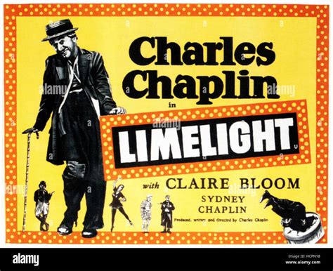 Limelight Charlie Chaplin On Uk Poster Art Stock Photo Alamy