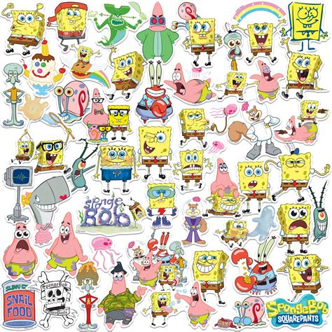 Spongebob Squarepants 50ct Sticker Pack Large Deluxe Stickers Variety Pack Laptop