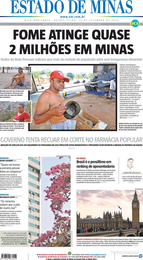 Capa Estado De Minas Sexta De Fevereiro De