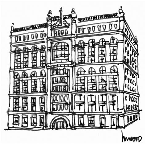 the rookery building chicago black line sketch mwoodpen.com #chicago # ...