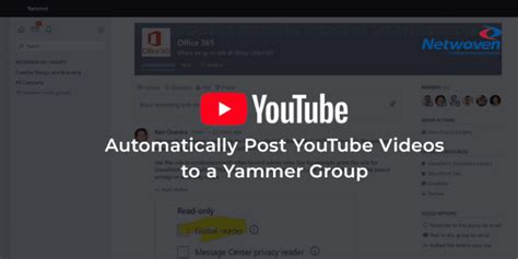 Automatically Post YouTube Videos To A Yammer Group Netwoven