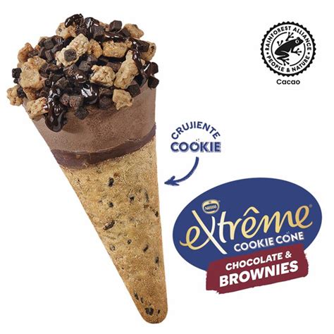 Extreme Cookie Cono Chocolate Con Brownies Unidades Helados Nestle