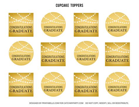 Free Gold Graduation Printables Catch My Party