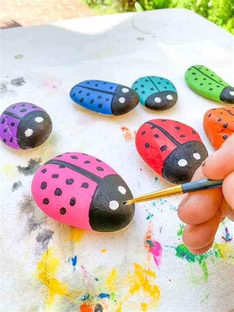 Easy Ladybug Painted Rocks Lady Bug Painted Rocks Ladybug Rocks