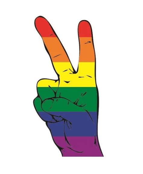 Aufkleber Peace Finger Regenbogen Flagge Fahne Autoaufkleber Sticker