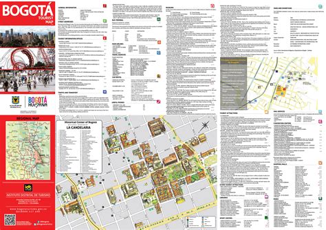 Large detailed tourist map of historical part of Bogota city in english ...