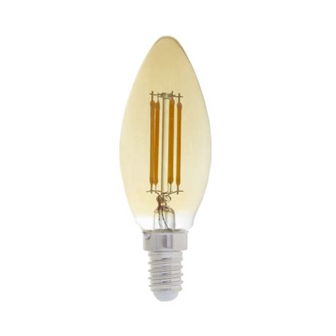 Lâmpada LED Vela Lisa Filamento E14 2400K 4W 220V Gaya 9291 Inspire