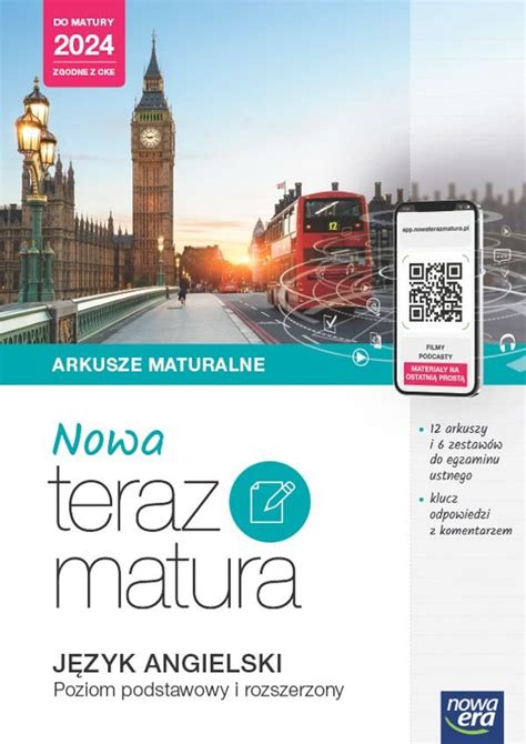 Język angielski Nowa Teraz matura Arkusze maturalne Zakres