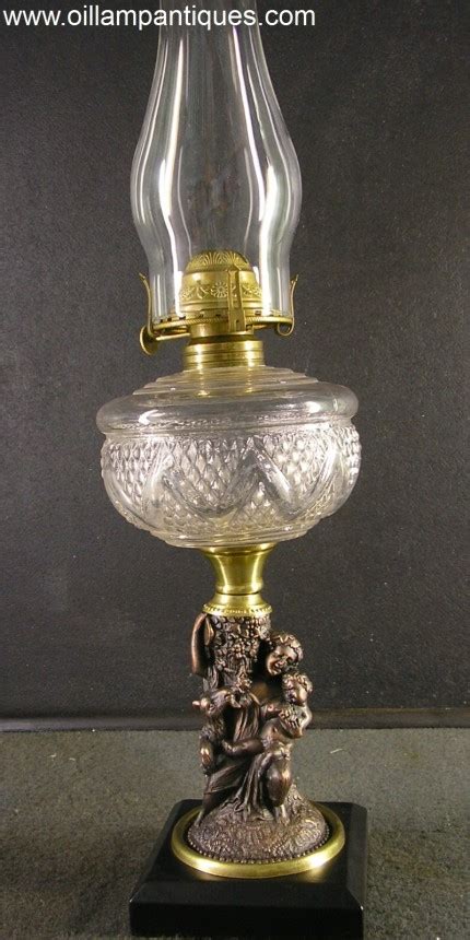 Figural Stem Lamps Oil Lamp Antiques