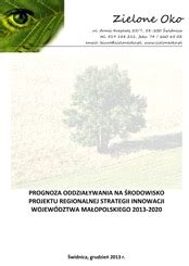 Prognoza oddziaływania na środowisko projektu RSI WM 2013 2020 Małopolska