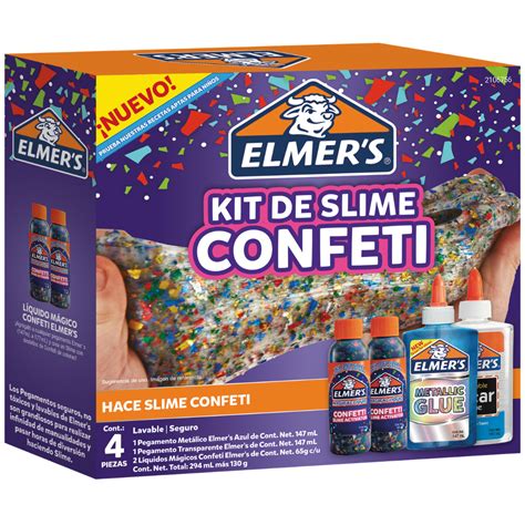 Slime Kit Confeti 4 Piezas Elmers Librería Roberto Naser San