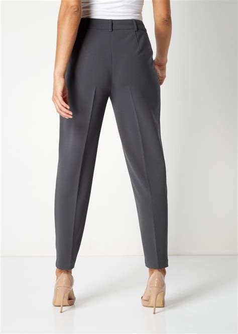 Roman Petite Dark Grey Short Straight Leg Stretch Trouser Matalan